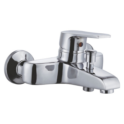 Mezclador de bañera de pared de agua fría / caliente con manija doble para grifo de zinc UN-20533