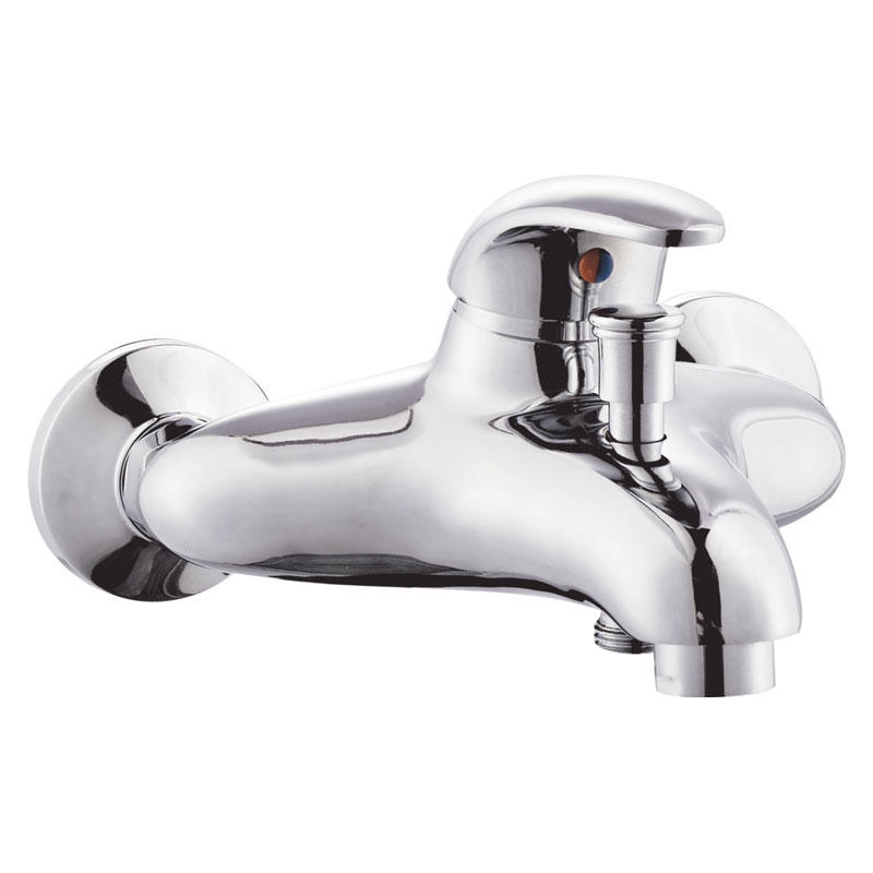 Mezclador de bañera de pared de agua fría / caliente con manijas dobles de grifo de zinc UN-20583
