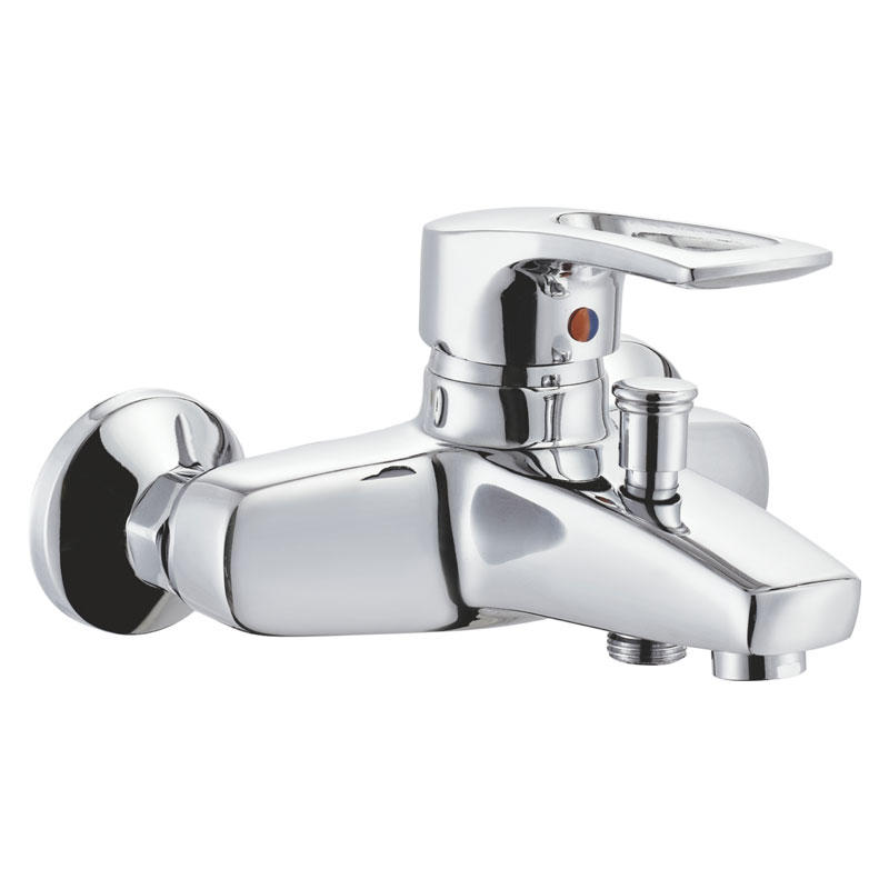 Mezclador de bañera de pared de agua fría / caliente con manijas dobles para grifo de zinc UN-20713