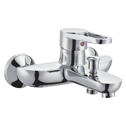 Mezclador de bañera de pared de agua fría / caliente con manijas dobles para grifo de zinc UN-20723