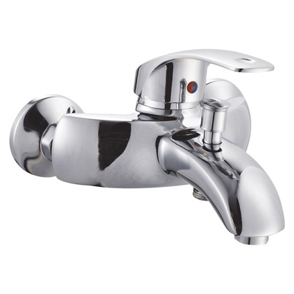 mezclador de bañera de pared de agua fría / caliente con doble manija de zinc grifo UN-20733